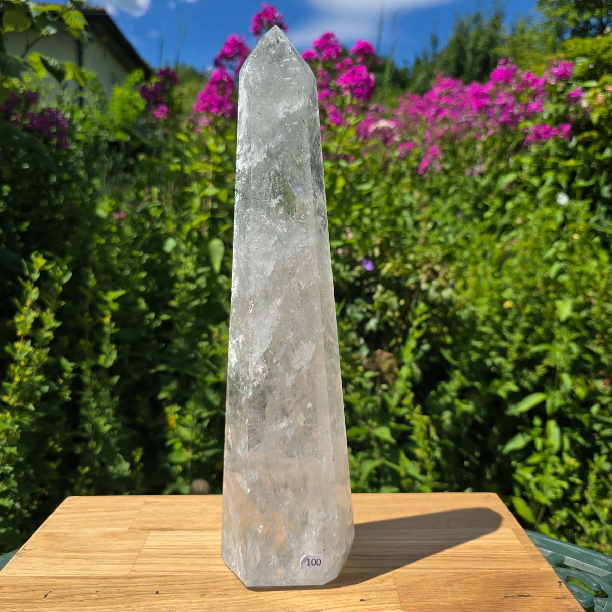 Bergkristall, Quarz, Obelisk geschliffen - 33x9x6 cm - Nr 100