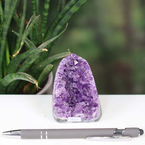 Uruguay Amethyst Mini Geode - 6x5x6cm - Harmonie und Entspannung – extra dunkler Qualität - NR 101