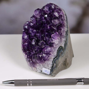 Uruguay Amethyst Mini Geode - 10x8x8cm - Harmonie und Entspannung – extra dunkler Qualität - NR 102