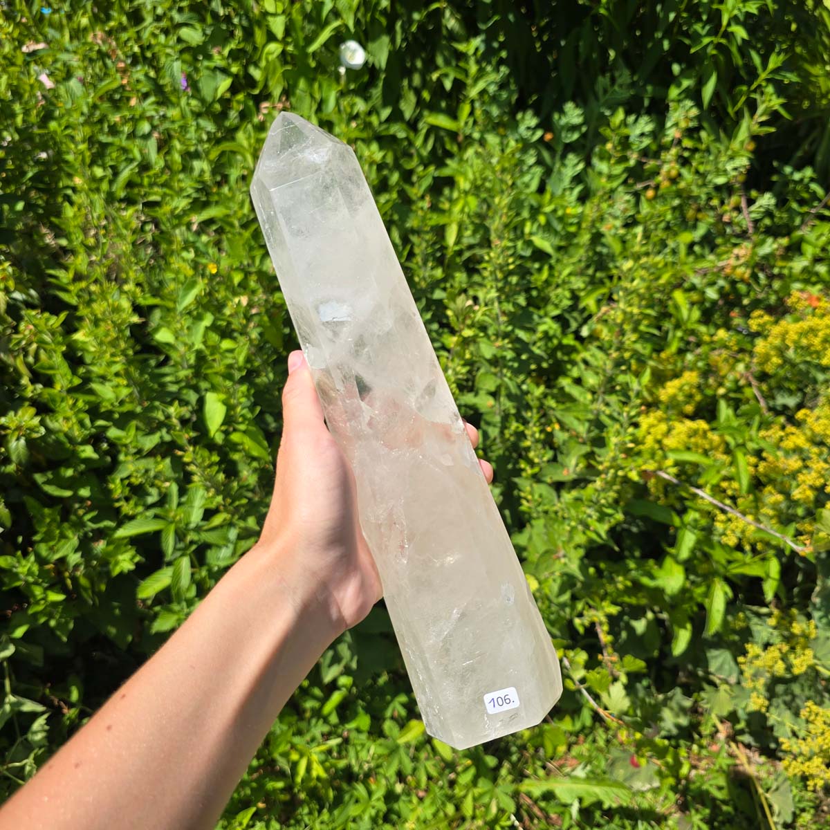 Bergkristall, Quarz, Obelisk geschliffen - 29x6x5 cm - Nr 106