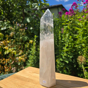 Bergkristall, Quarz, Obelisk geschliffen - 27x7x5 cm - Nr 107