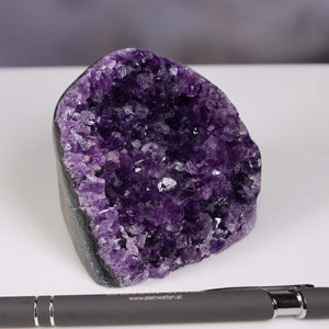 Uruguay Amethyst Mini Geode - 6x7x7cm - Harmonie und Entspannung – extra dunkler Qualität - NR 107