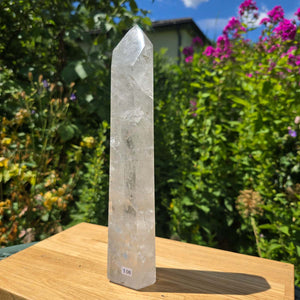 Bergkristall, Quarz, Obelisk geschliffen - 29x6x5 cm - Nr 108