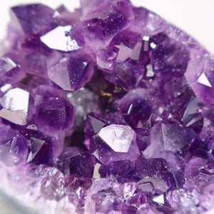 Uruguay Amethyst Mini Geode - 6x8x5cm - Harmonie und Entspannung – extra dunkler Qualität - NR 109