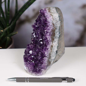 Uruguay Amethyst Mini Geode - 13x7x10cm - Harmonie und Entspannung – extra dunkler Qualität - NR 10