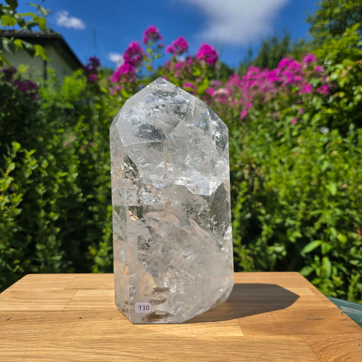 Bergkristall, Quarz, Obelisk geschliffen - 23x12x7 cm - Nr 110