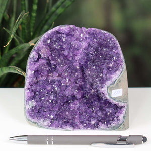 Uruguay Amethyst Mini Geode - 10x11x10cm - Harmonie und Entspannung – extra dunkler Qualität - NR 111