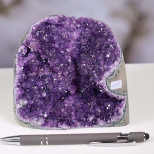 Uruguay Amethyst Mini Geode - 10x11x10cm - Harmonie und Entspannung – extra dunkler Qualität - NR 111