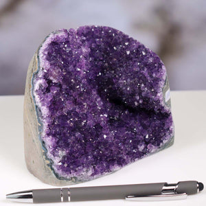 Uruguay Amethyst Mini Geode - 10x11x10cm - Harmonie und Entspannung – extra dunkler Qualität - NR 111