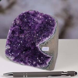 Uruguay Amethyst Mini Geode - 10x11x10cm - Harmonie und Entspannung – extra dunkler Qualität - NR 111
