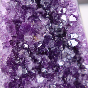 Uruguay Amethyst Mini Geode - 10x7x8cm - Harmonie und Entspannung – extra dunkler Qualität - NR 114