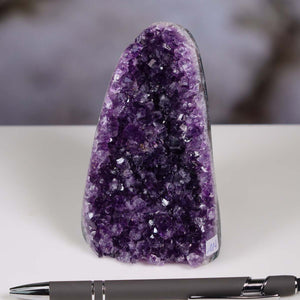 Uruguay Amethyst Mini Geode - 10x7x8cm - Harmonie und Entspannung – extra dunkler Qualität - NR 114