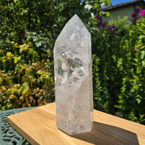 Bergkristall, Quarz, Obelisk geschliffen - 25x8x8 cm - Nr 115