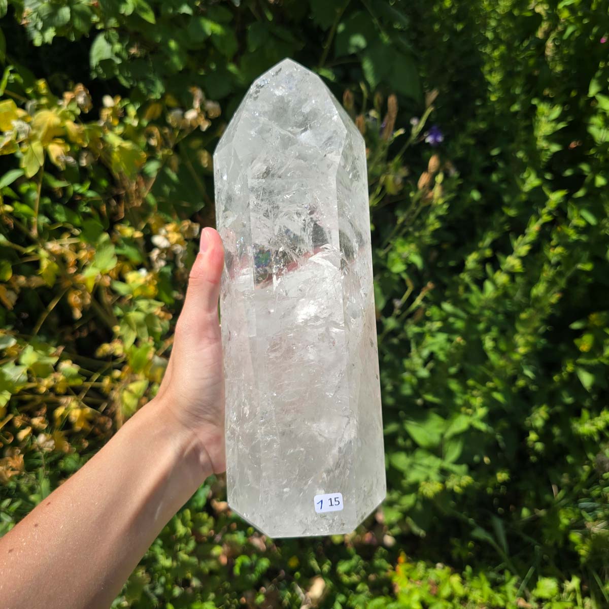 Bergkristall, Quarz, Obelisk geschliffen - 25x8x8 cm - Nr 115