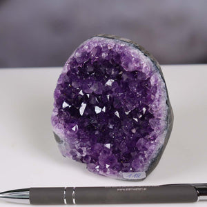 Uruguay Amethyst Mini Geode - 8x7x5cm - Harmonie und Entspannung – extra dunkler Qualität - NR 118