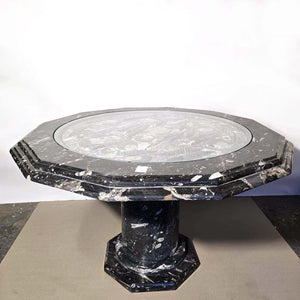 Couchtisch mit Orthoceras und Ammoniten - 106x62cm - Fossilien Naturstein - Nr.11