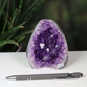 Uruguay Amethyst Mini Geode - 9x8x5cm - Harmonie und Entspannung – extra dunkler Qualität - NR 11