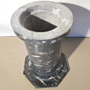 Couchtisch mit Orthoceras und Ammoniten - 106x62cm - Fossilien Naturstein - Nr.11