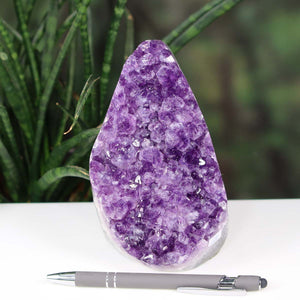 Uruguay Amethyst Mini Geode - 14x9x10cm - Harmonie und Entspannung – extra dunkler Qualität - NR 120