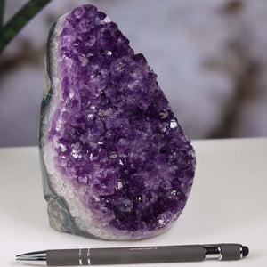 Uruguay Amethyst Mini Geode - 14x9x10cm - Harmonie und Entspannung – extra dunkler Qualität - NR 120