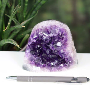 Uruguay Amethyst Mini Geode - 9x9x5cm - Harmonie und Entspannung – extra dunkler Qualität - NR 121