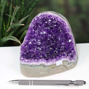 Uruguay Amethyst Mini Geode - 10x11x11cm - Harmonie und Entspannung – extra dunkler Qualität - NR 122