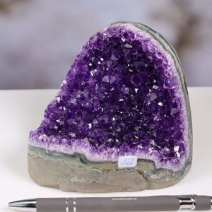 Uruguay Amethyst Mini Geode - 10x11x11cm - Harmonie und Entspannung – extra dunkler Qualität - NR 122