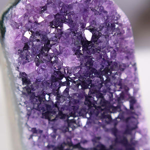 Uruguay Amethyst Mini Geode - 11x5x8cm - Harmonie und Entspannung – extra dunkler Qualität - NR 123