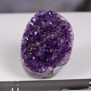 Uruguay Amethyst Mini Geode - 6x5x5cm - Harmonie und Entspannung – extra dunkler Qualität - NR 124