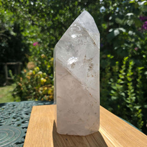 Bergkristall, Quarz, Obelisk geschliffen - 23x12x8 cm - Nr 127