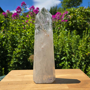 Bergkristall, Quarz, Obelisk geschliffen - 27x8x4 cm - Nr 128