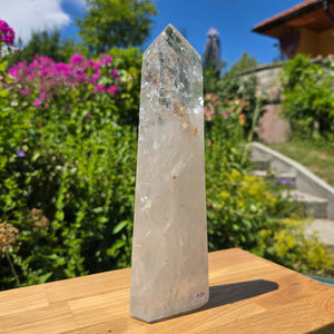 Bergkristall, Quarz, Obelisk geschliffen - 27x8x4 cm - Nr 128