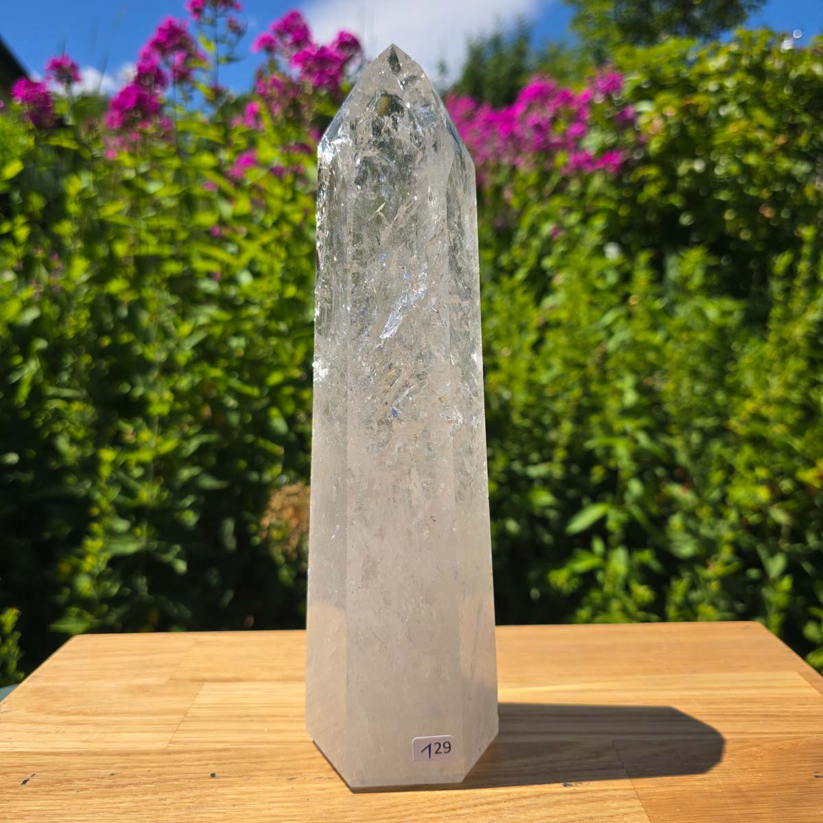 Bergkristall, Quarz, Obelisk geschliffen - 25x7x6 cm - Nr 129