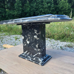 Couchtisch mit Orthoceras und Ammoniten 90x54cm Höhe 53cm - Fossilien Naturstein - Nr.12