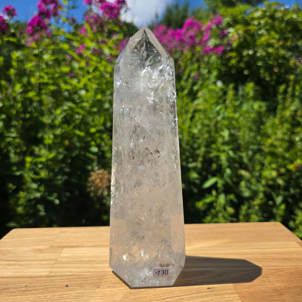 Bergkristall, Quarz, Obelisk geschliffen - 22x7x6 cm - Nr 130