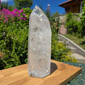 Bergkristall, Quarz, Obelisk geschliffen - 25x9x8 cm - Nr 131