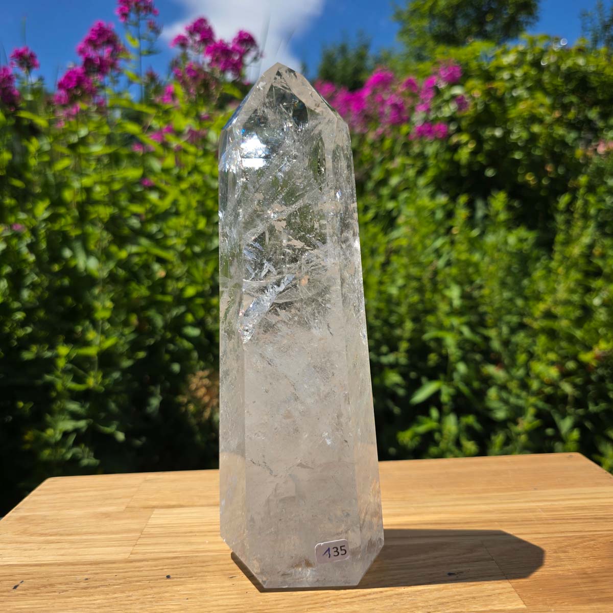 Bergkristall, Quarz, Obelisk geschliffen - 22x8x5 cm - Nr 135