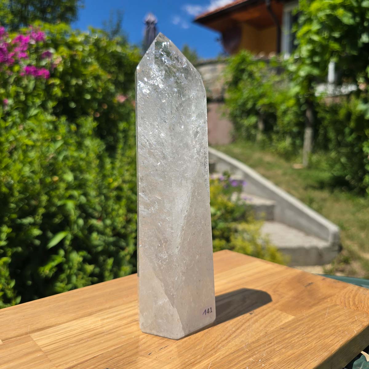 Bergkristall, Quarz, Obelisk geschliffen - 20x6x4 cm - Nr 141