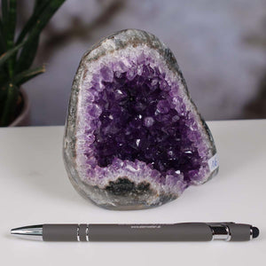 Uruguay Amethyst Mini Geode - 10x10x7cm - Harmonie und Entspannung – extra dunkler Qualität - NR 16