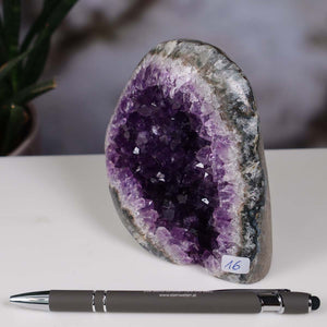 Uruguay Amethyst Mini Geode - 10x10x7cm - Harmonie und Entspannung – extra dunkler Qualität - NR 16