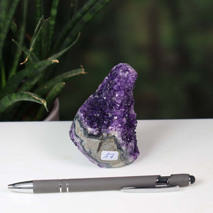 Uruguay Amethyst Mini Geode - 8x5x6cm - Harmonie und Entspannung – extra dunkler Qualität - NR 17