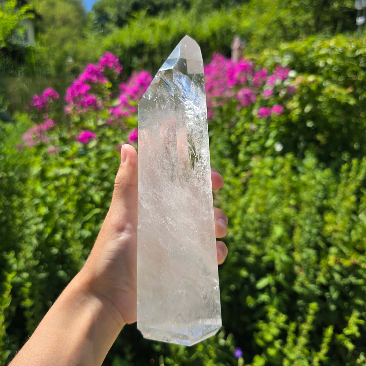 Bergkristall, Quarz, Obelisk geschliffen - 20x6x6 cm - Nr 185