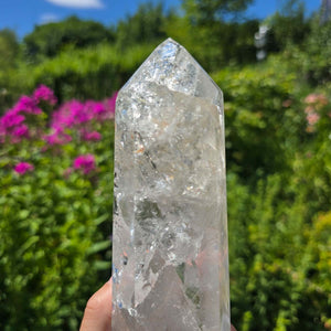 Bergkristall, Quarz, Obelisk geschliffen - 22x6x5 cm - Nr 189