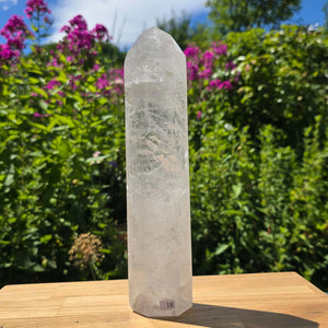 Bergkristall, Quarz, Obelisk geschliffen UNIKAT Nr. 18