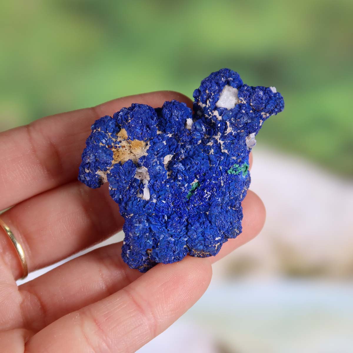 Azurit Malachit - natürlicher Rohstein - 5x4x1,5cm - Nr. 18