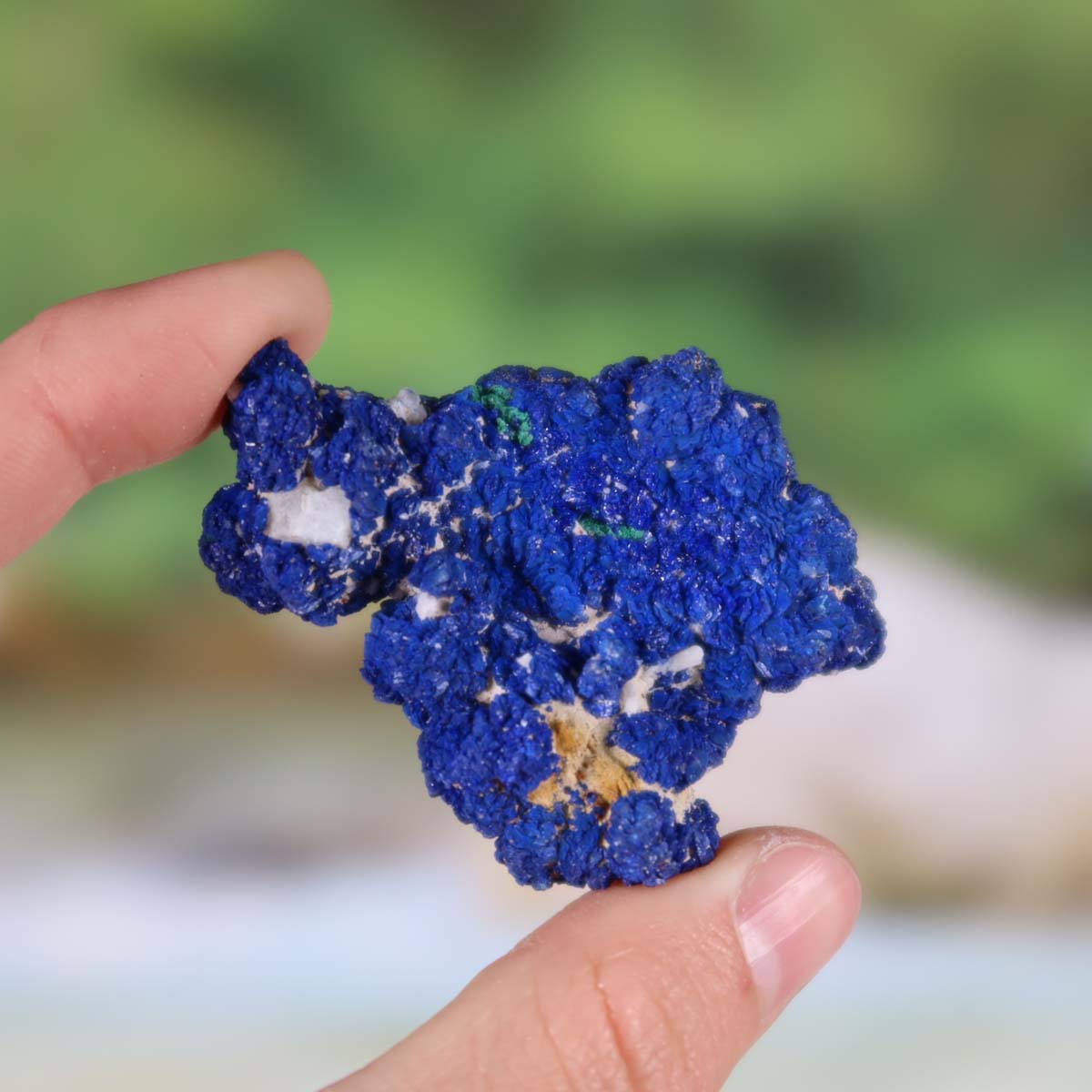 Azurit Malachit - natürlicher Rohstein - 5x4x1,5cm - Nr. 18