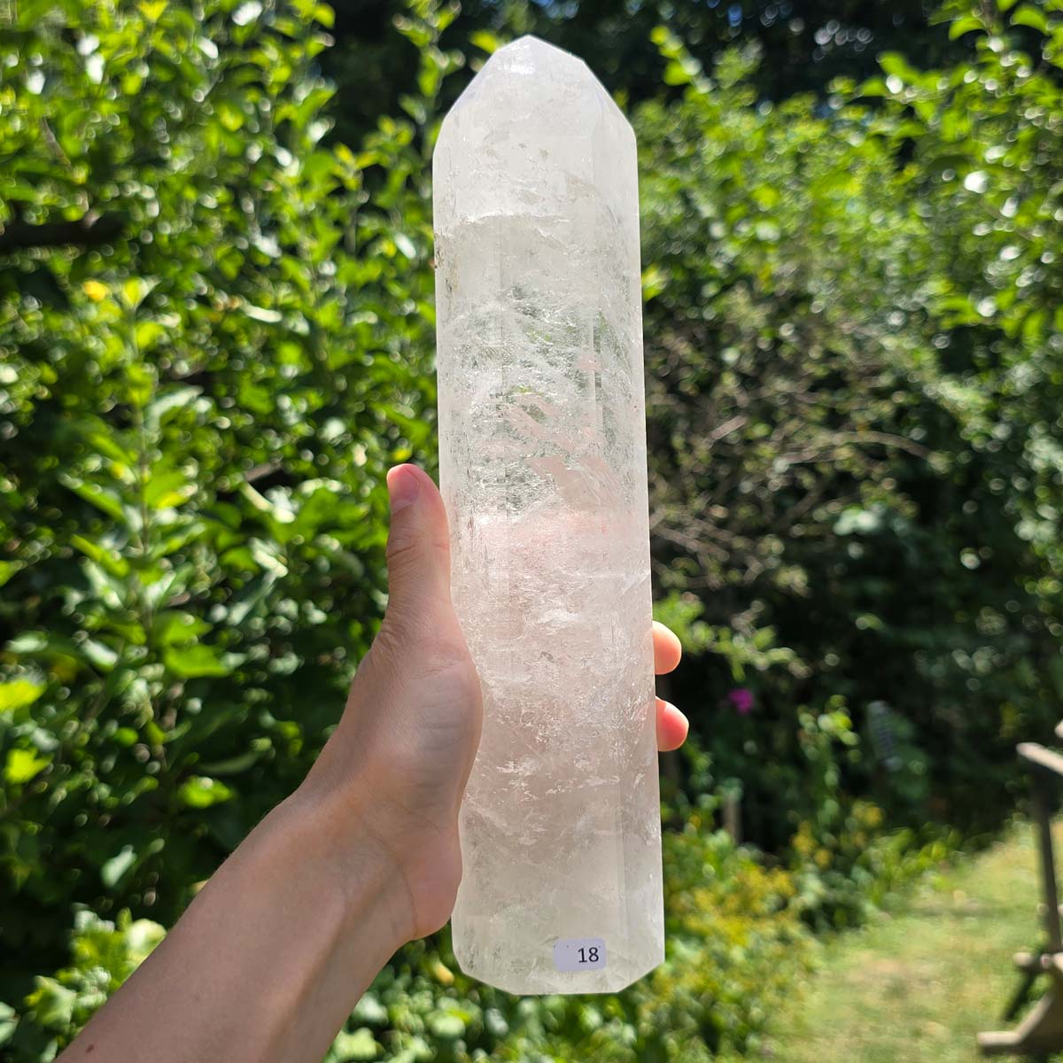Rock crystal, quartz, polished obelisk UNIQUE No. 18