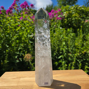 Bergkristall, Quarz, Obelisk geschliffen - 24x6x5 cm - Nr 195