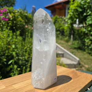 Bergkristall, Quarz, Obelisk geschliffen - 22x8x5 cm - Nr 196