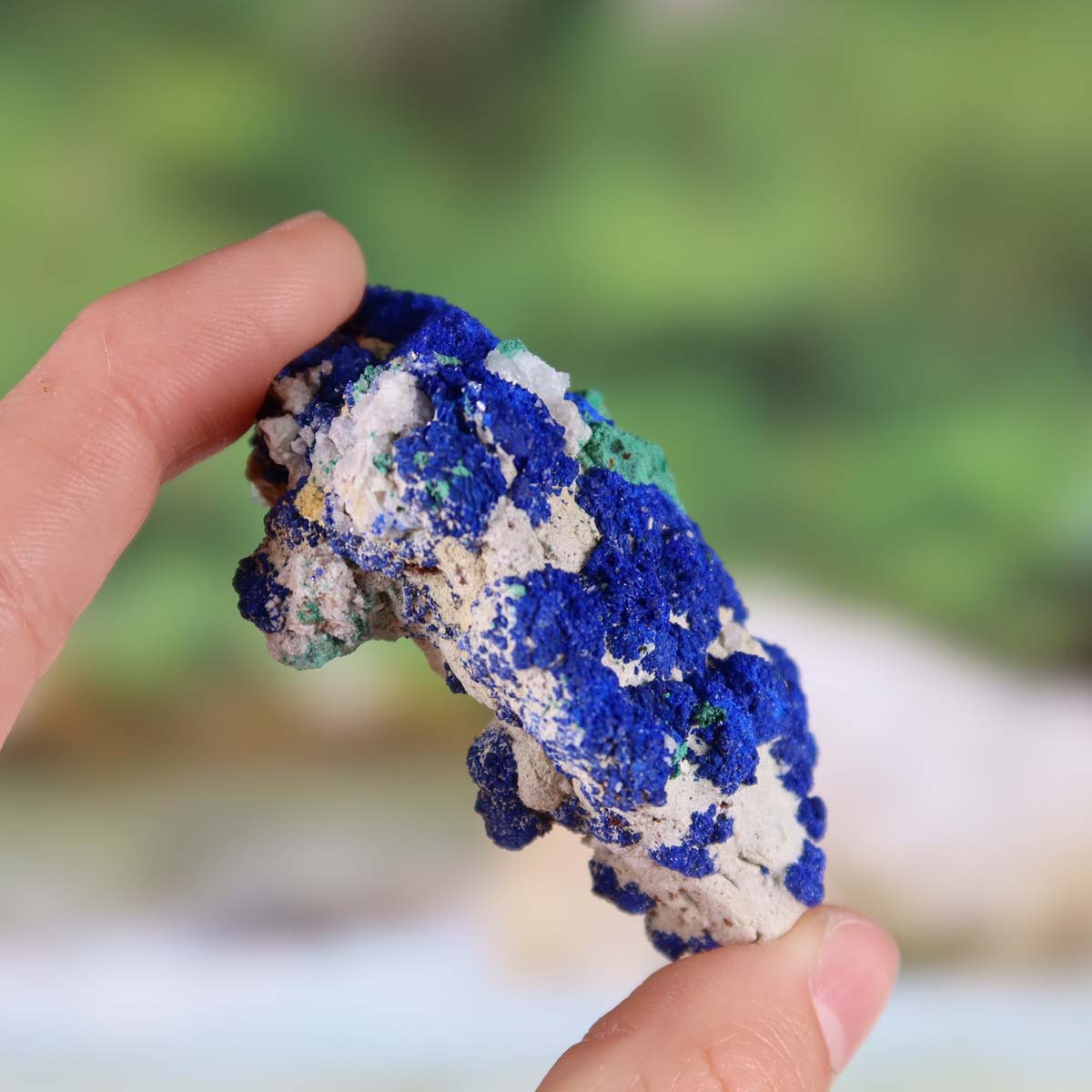 Azurit Malachit - natürlicher Rohstein - 5,5x3,5x2,5cm - Nr. 19